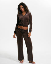 Live For Juicy Puff Sleeve Hoodie Java