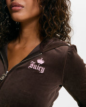 Live For Juicy Puff Sleeve Hoodie Java