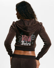 Live For Juicy Puff Sleeve Hoodie Java