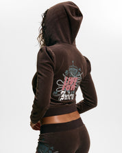 Live For Juicy Puff Sleeve Hoodie Java