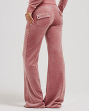 Classic Velour Layla Low Rise Pocket Flare Withered Rose