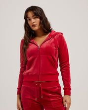 Classic Velour Robertson Zip Hoodie Astor Red - Juicy Couture Scandinavia