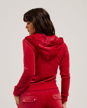 Classic Velour Robertson Zip Hoodie Astor Red