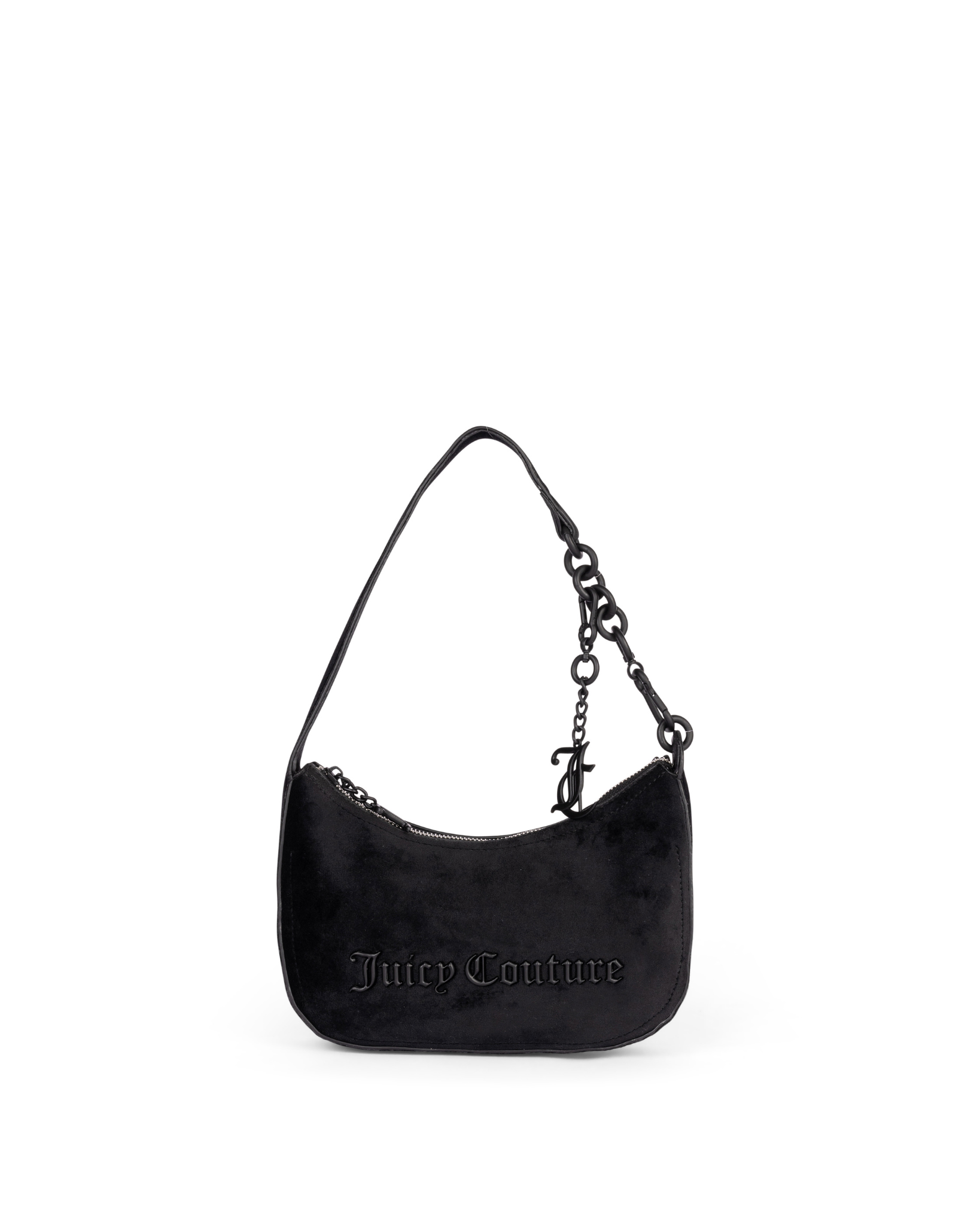 Jasmine Velvet Small Hobo Bag Black