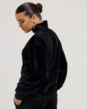 Classic Velour Oversized Pete Pullover Black