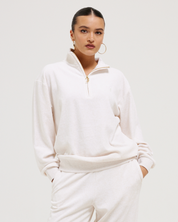 Classic Velour Oversized Pete Pullover Oatmeal Marl