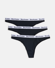 Dana Cotton Thong 3-pack Black