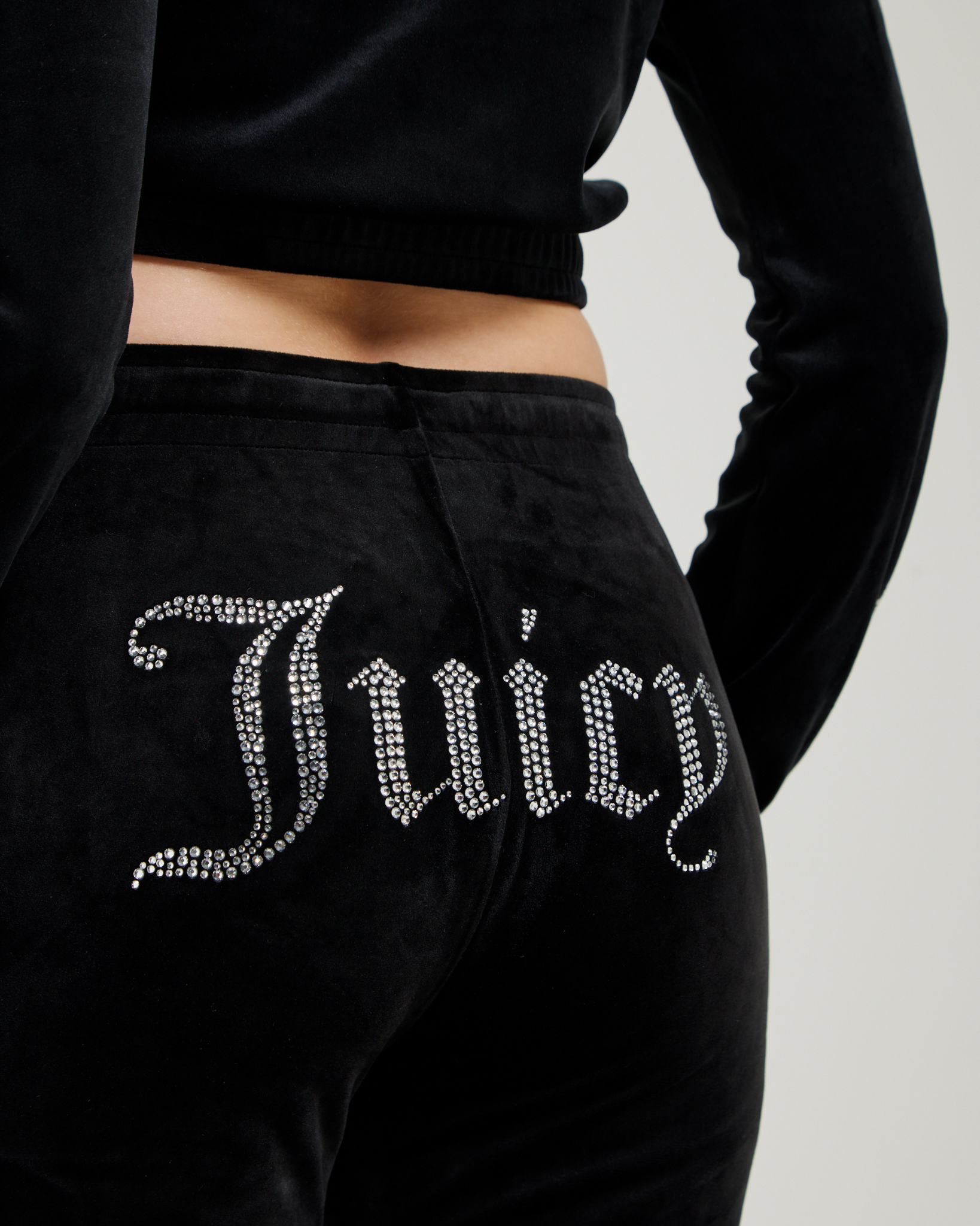 Classic Velour Tina Track Pants Black