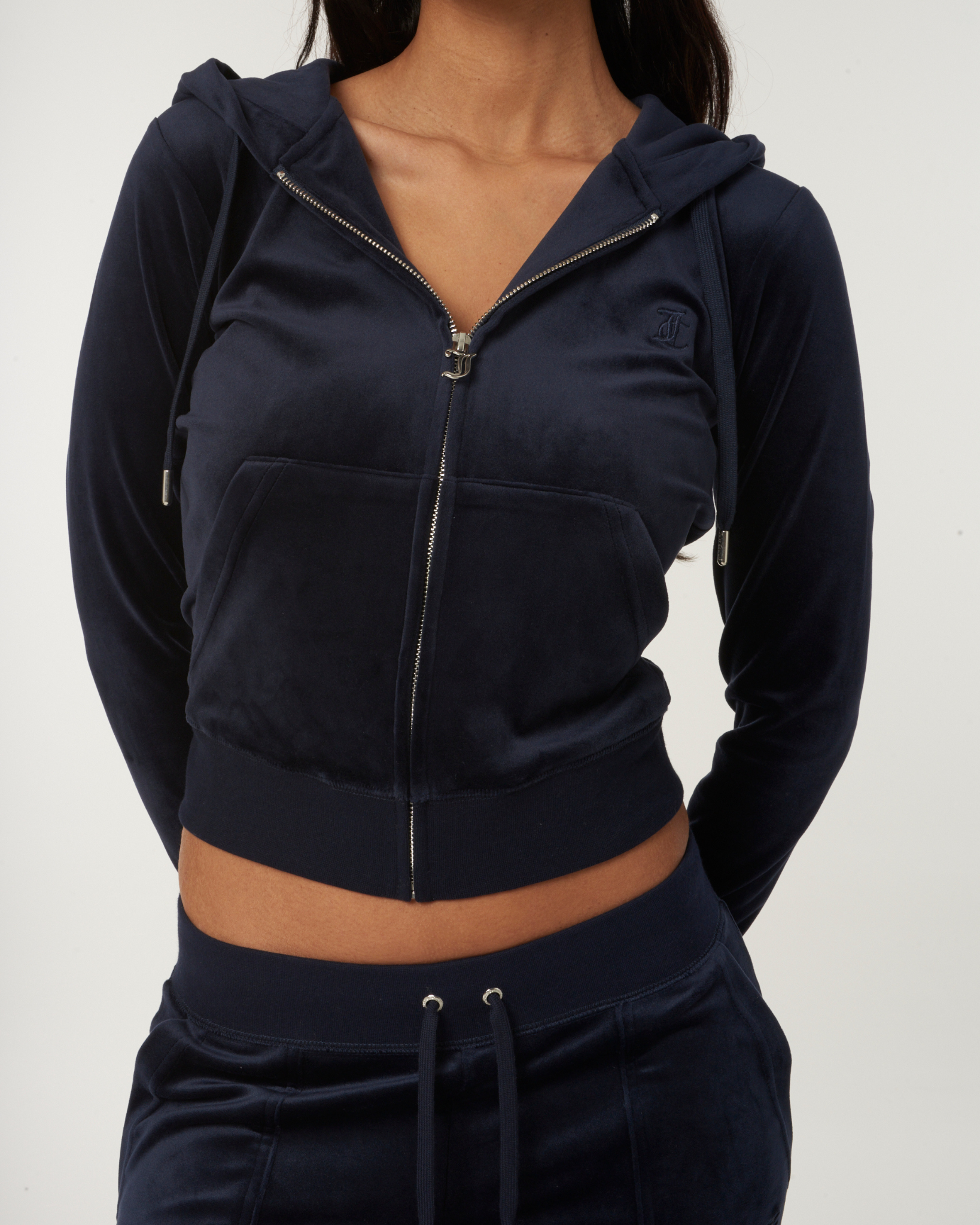 Classic Velour Robertson Zip Hoodie Night Sky