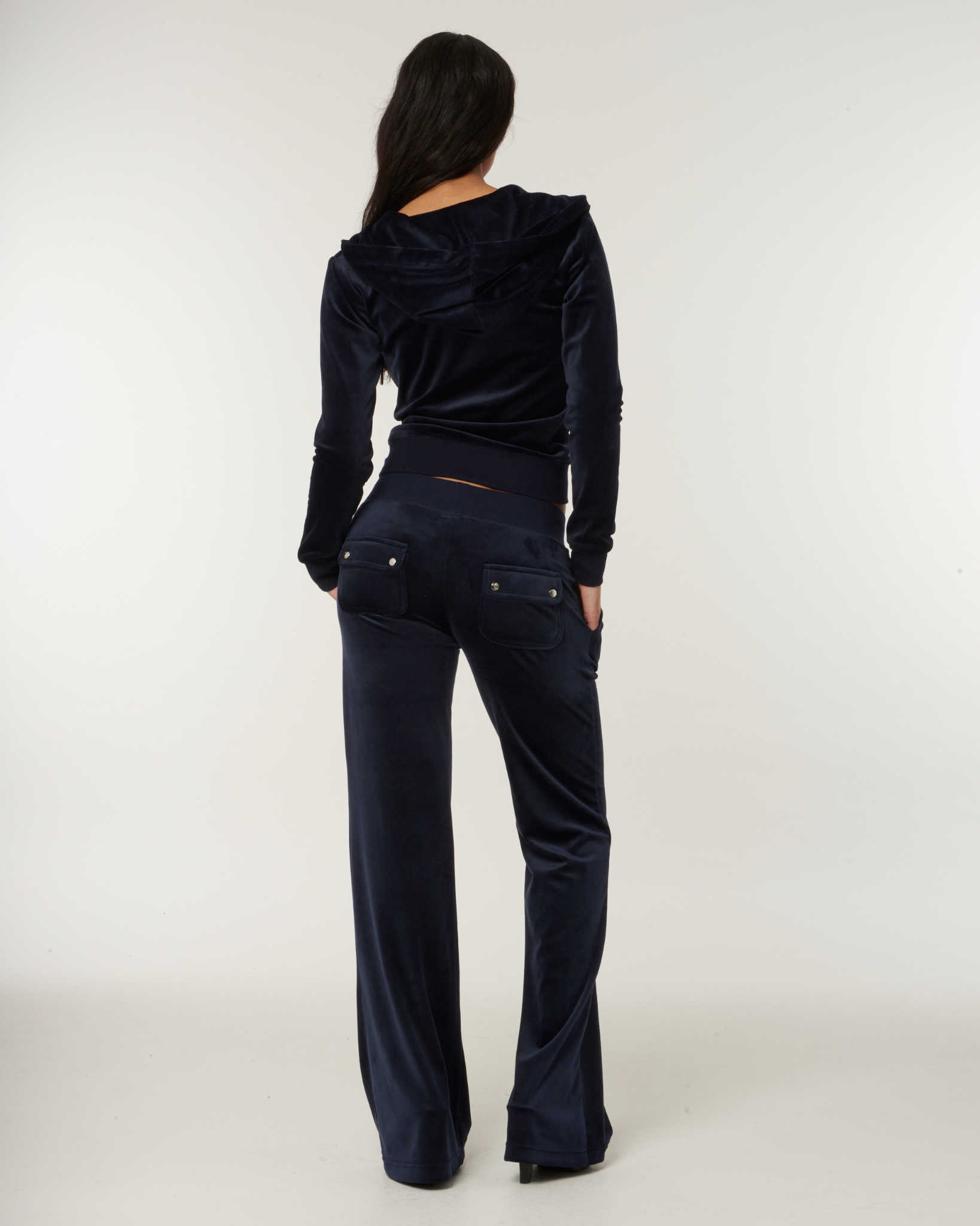 Classic Velour Layla Low Rise Pocket Flare Night Sky - Juicy Couture Scandinavia