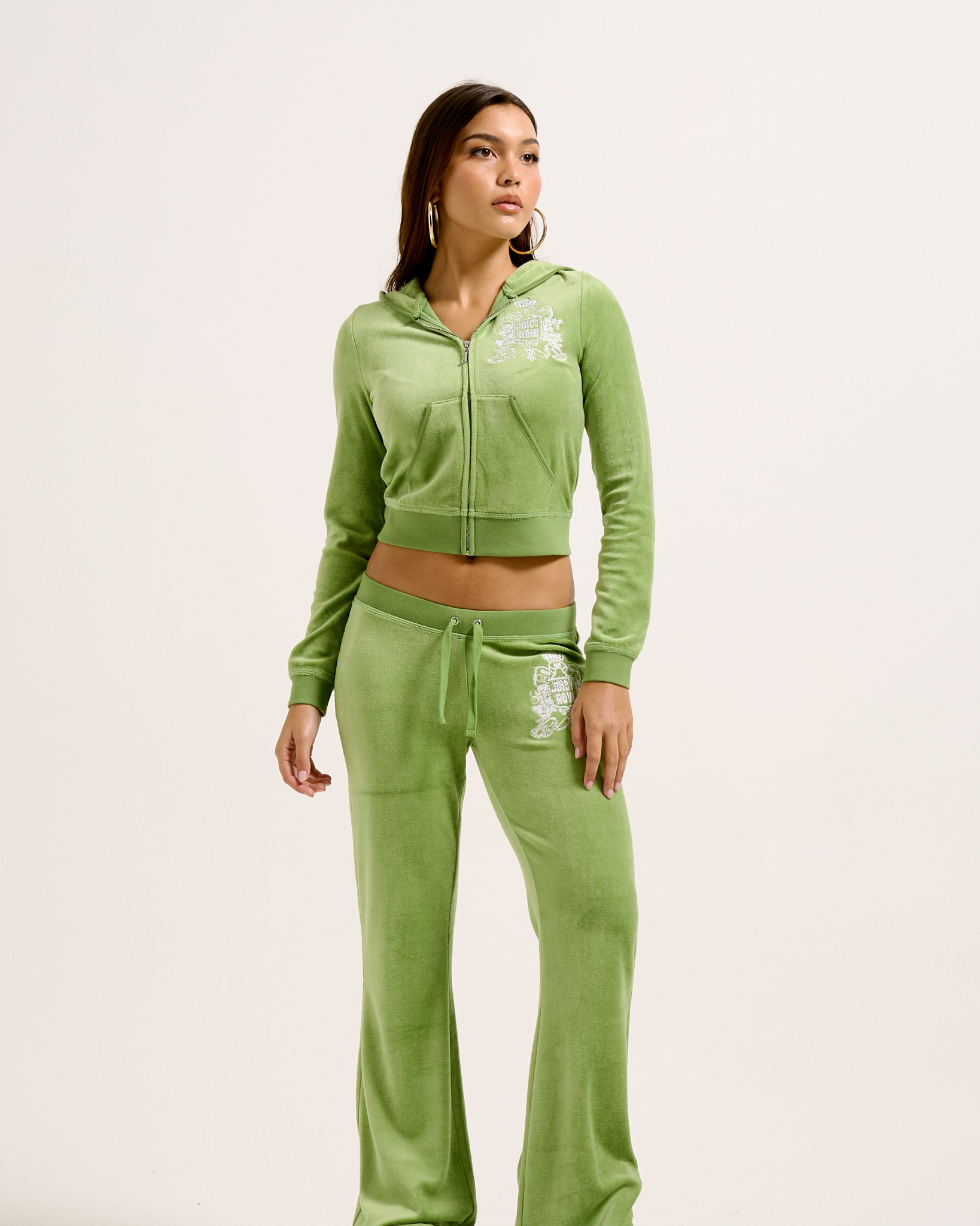 Juicy Now Robyn Hoodie Piquant Green