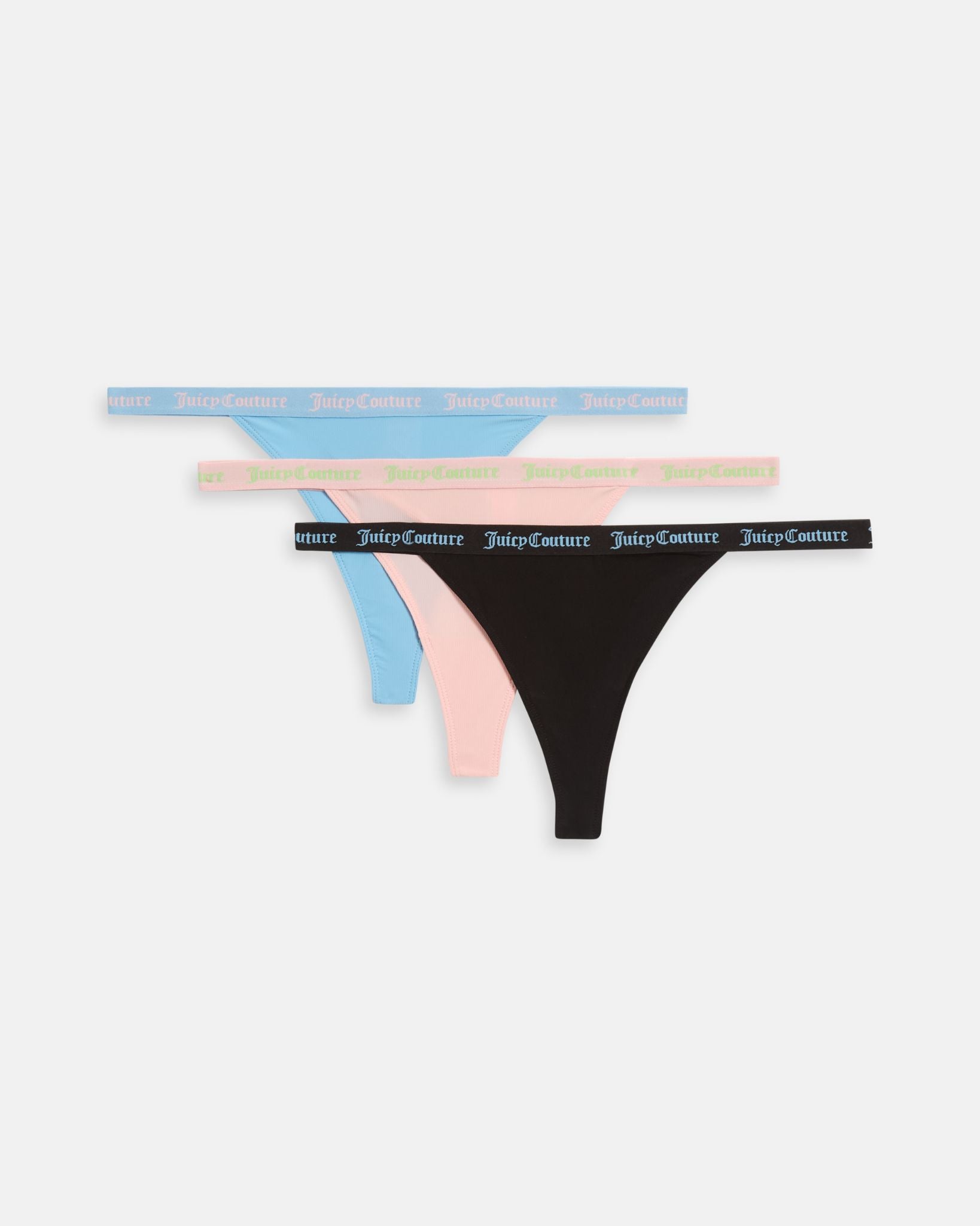 3 Pack Ribbed Microfibre Thong - Juicy Couture Scandinavia