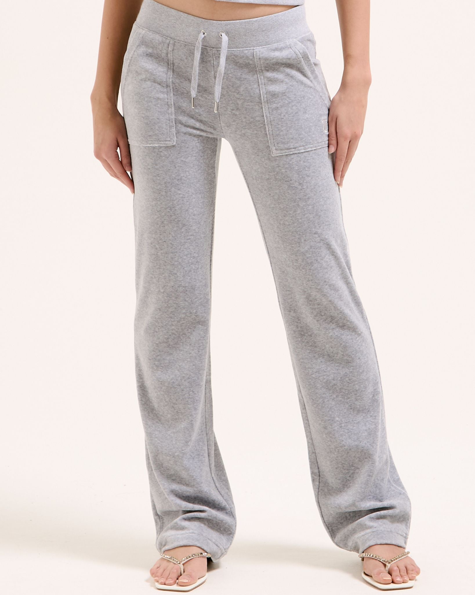 Classic Velour Del Ray Pant Silver Marl - Juicy Couture Scandinavia