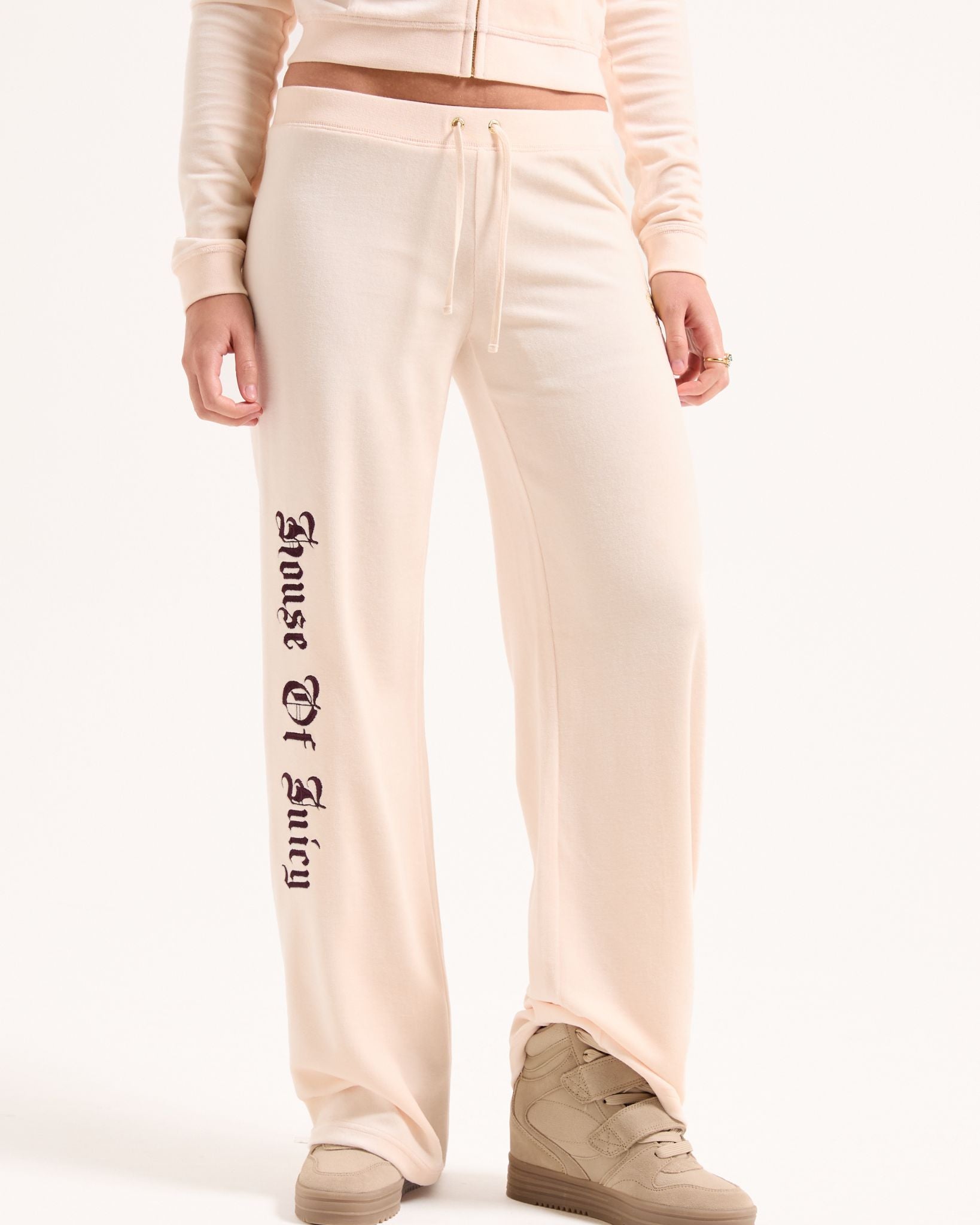 House of Juicy Caisa Low Rise Trackpants Pink Champagne - Juicy Couture Scandinavia