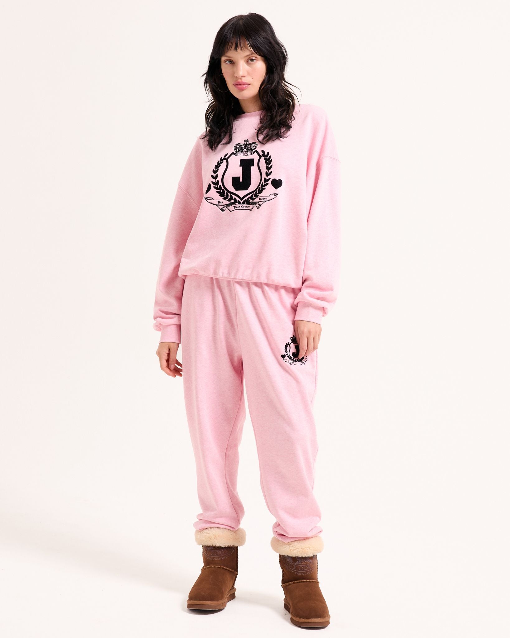 Venice Crest Sweatshirt Pink Marl - Juicy Couture Scandinavia