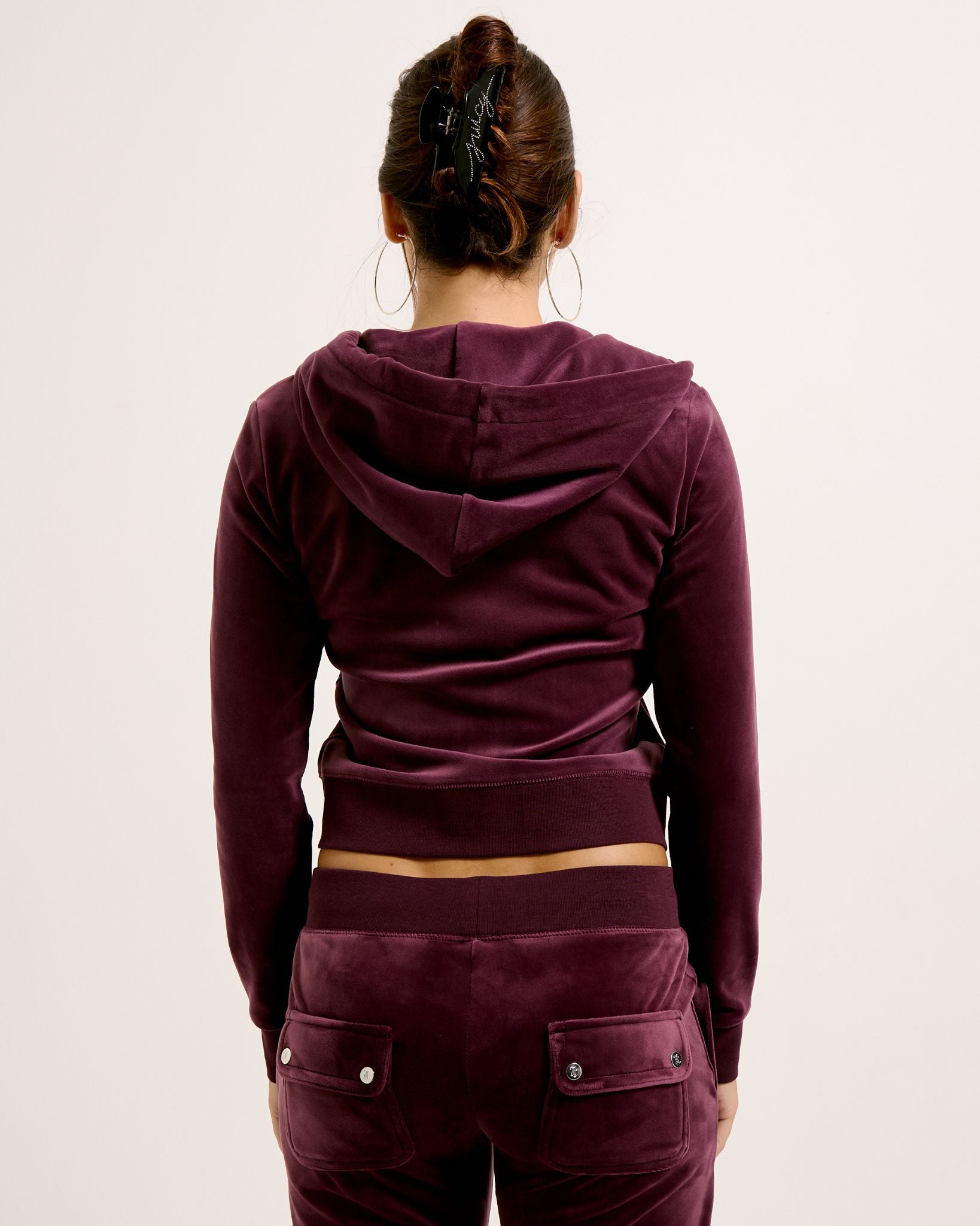 Classic Velour Robertson Zip Hoodie Winestasting - Juicy Couture Scandinavia