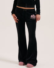 Heritage Crest Low rise Trackpant Black - Juicy Couture Scandinavia