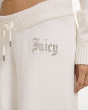 Knitted Diamante Trackpant Sugar Swizzle