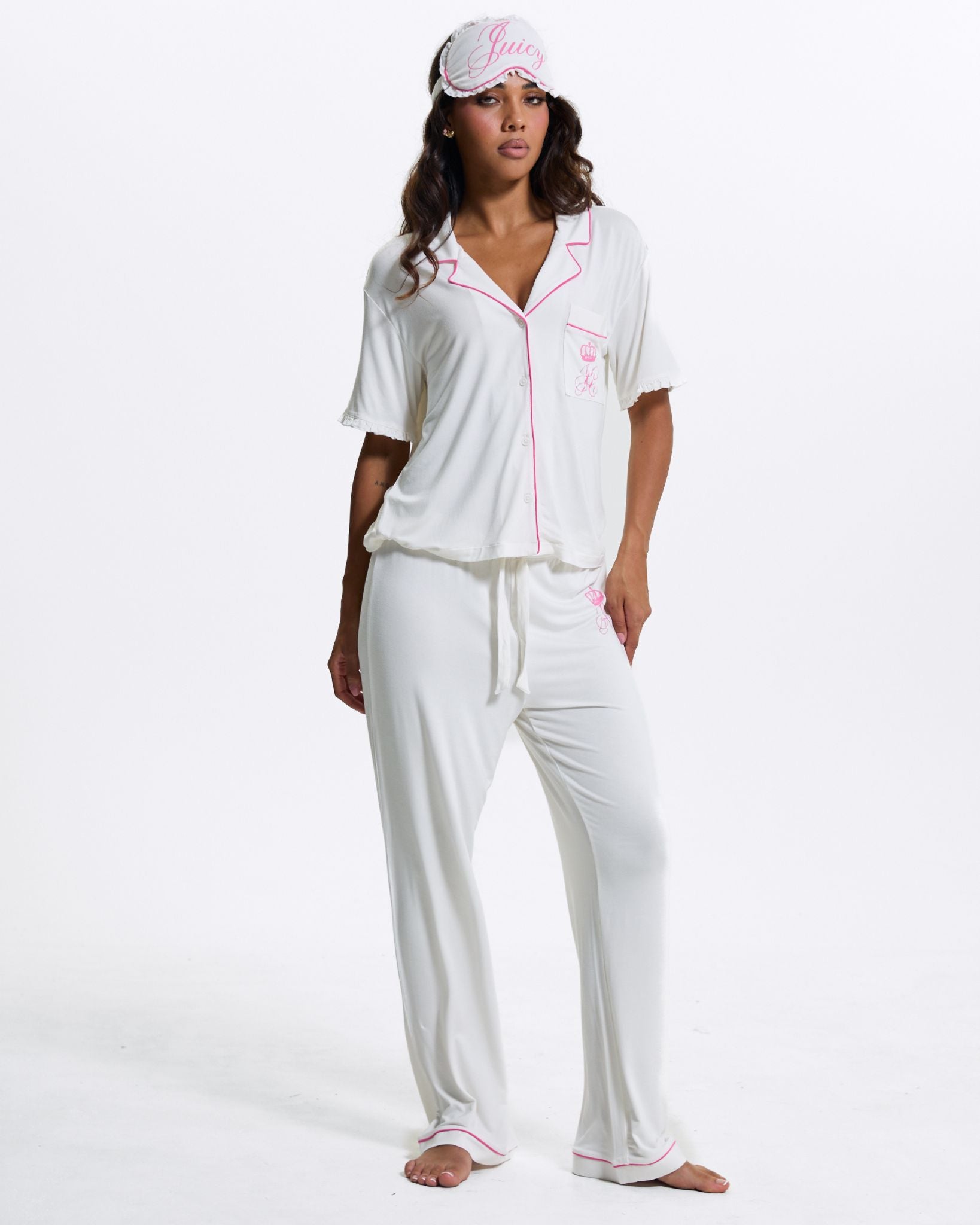 Juicy Crown Frill Pyjama Set Marshmallow