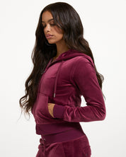 Classic Velour Robertson Zip Hoodie Tawny Port