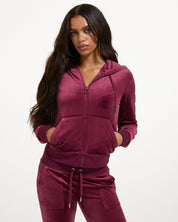 Classic Velour Robertson Zip Hoodie Tawny Port