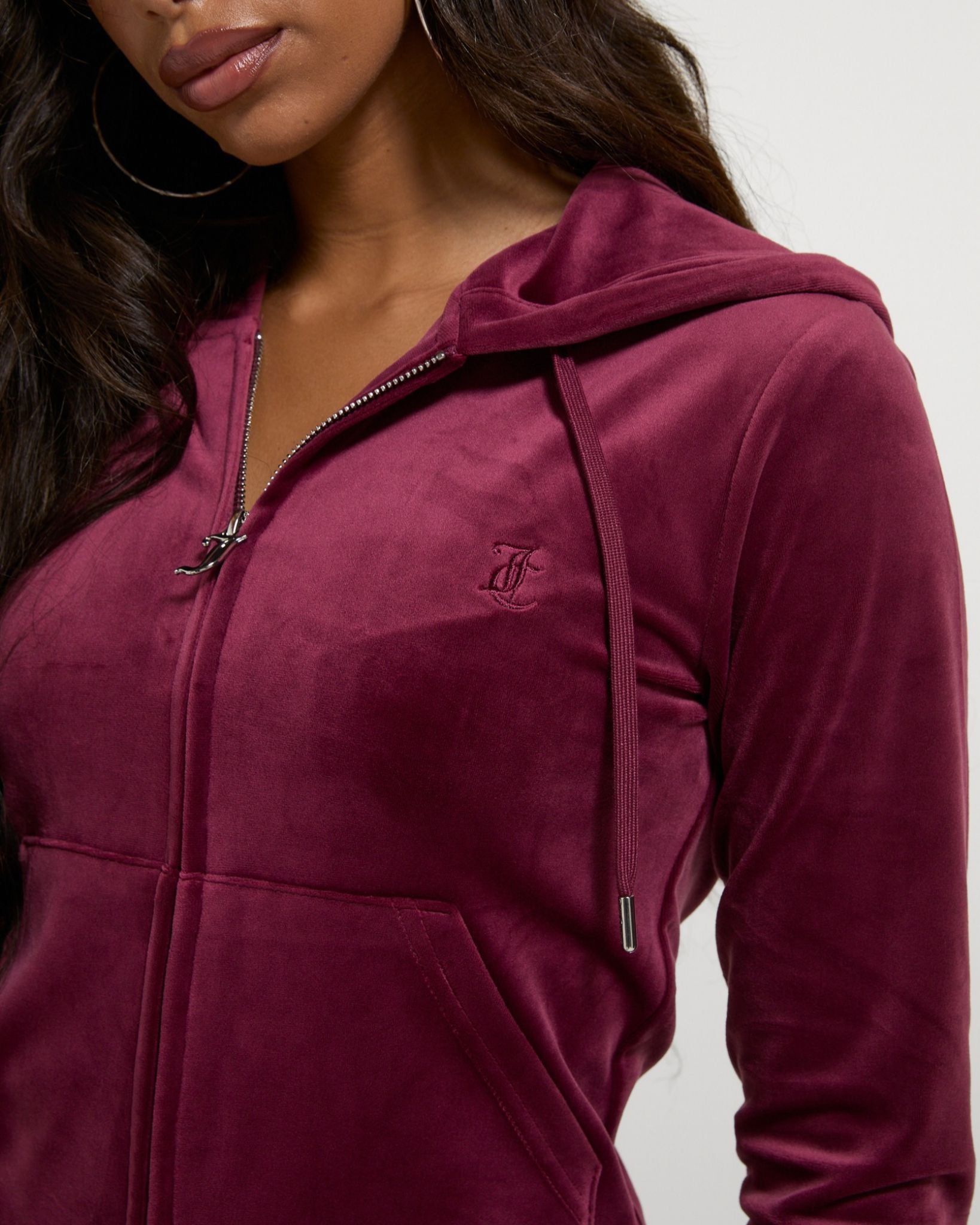 Classic Velour Robertson Zip Hoodie Tawny Port