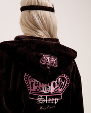 Crown Plush Hooded Robe Java - Juicy Couture Scandinavia