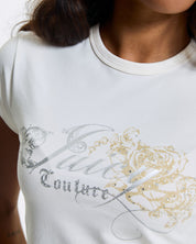 Juicy Rose Foil T-shirt Marshmallow