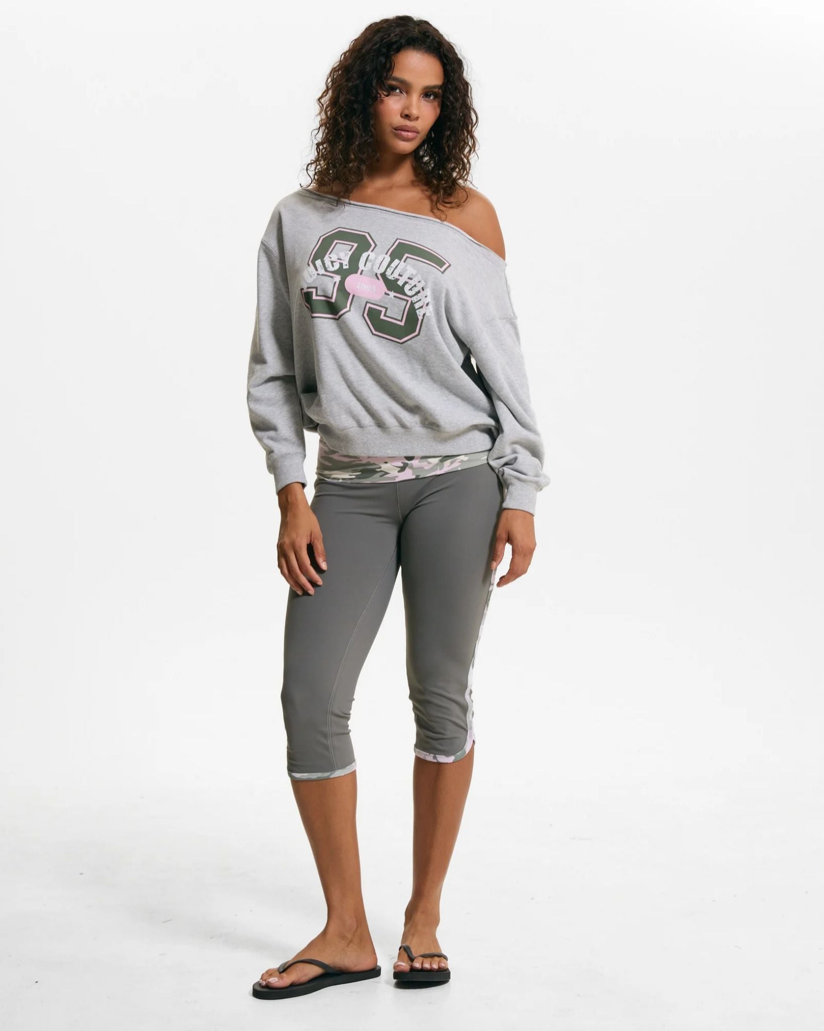 Juicy Sport 95 Off Shoulder Jumper Silver Marl - Juicy Couture Scandinavia