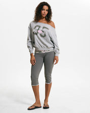 Juicy Sport 95 Off Shoulder Jumper Silver Marl - Juicy Couture Scandinavia