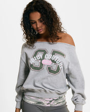 Juicy Sport 95 Off Shoulder Jumper Silver Marl - Juicy Couture Scandinavia