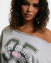 Juicy Sport 95 Off Shoulder Jumper Silver Marl - Juicy Couture Scandinavia