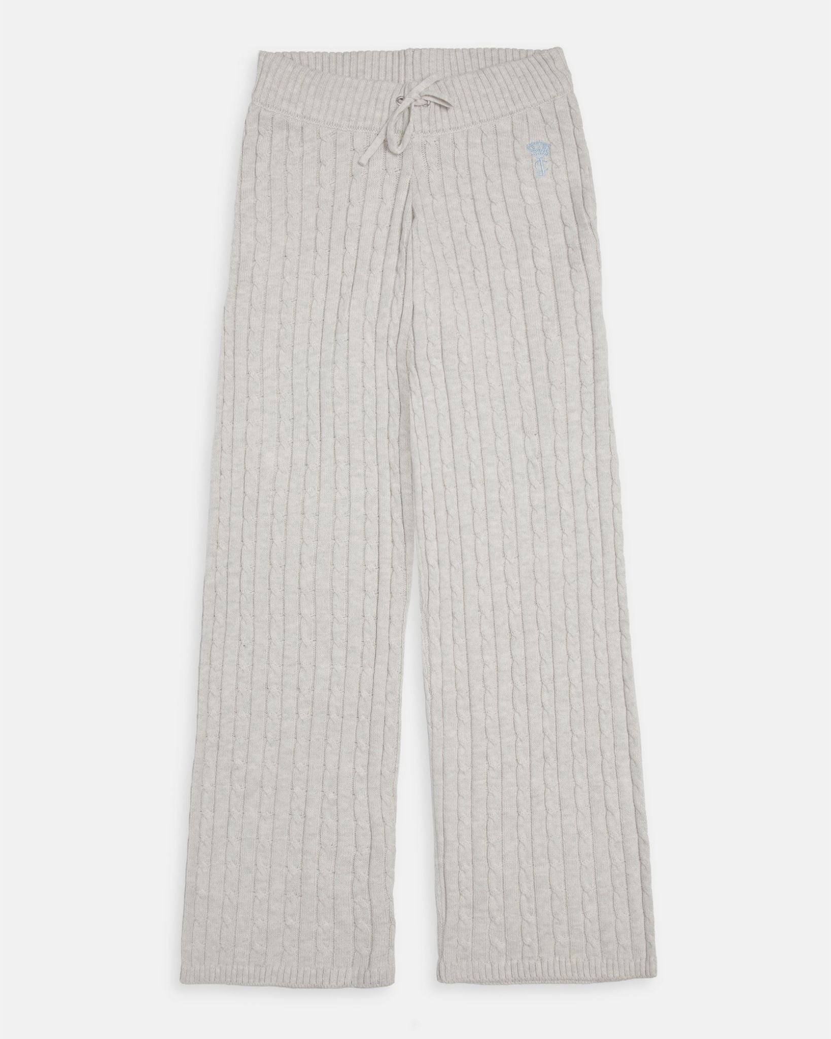 Solange Cable Knit Trackpant Grey Marl - Juicy Couture Scandinavia