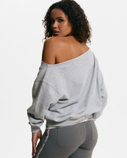 Juicy Sport 95 Off Shoulder Jumper Silver Marl - Juicy Couture Scandinavia