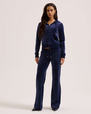 Classic Velour Layla Low Rise Pocket Flare Night Sky - Juicy Couture Scandinavia