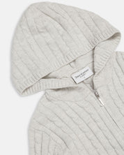 Maya Cable Knit Zip Up Grey Marl - Juicy Couture Scandinavia