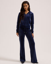 Classic Velour Layla Low Rise Pocket Flare Night Sky - Juicy Couture Scandinavia