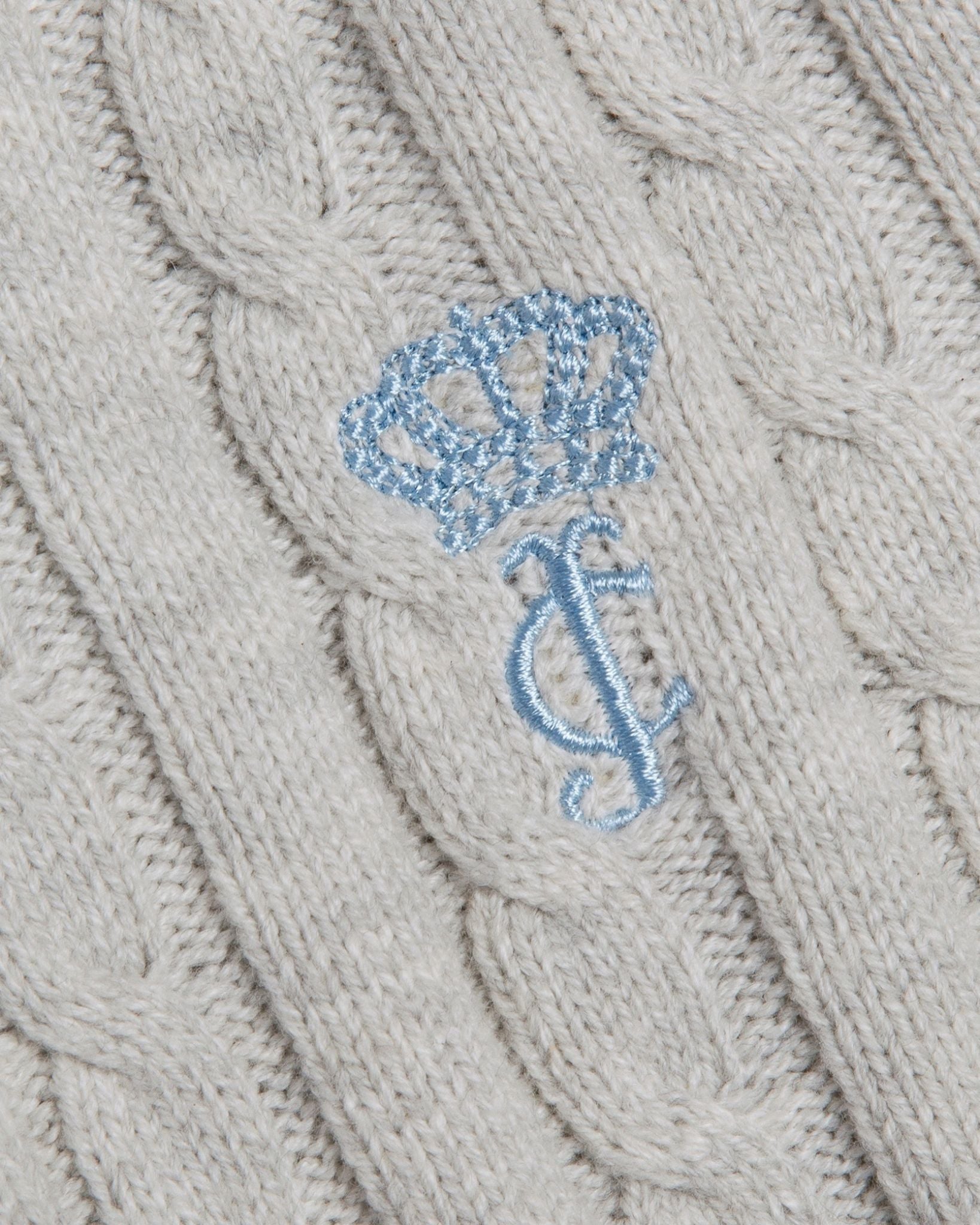 Maya Cable Knit Zip Up Grey Marl - Juicy Couture Scandinavia