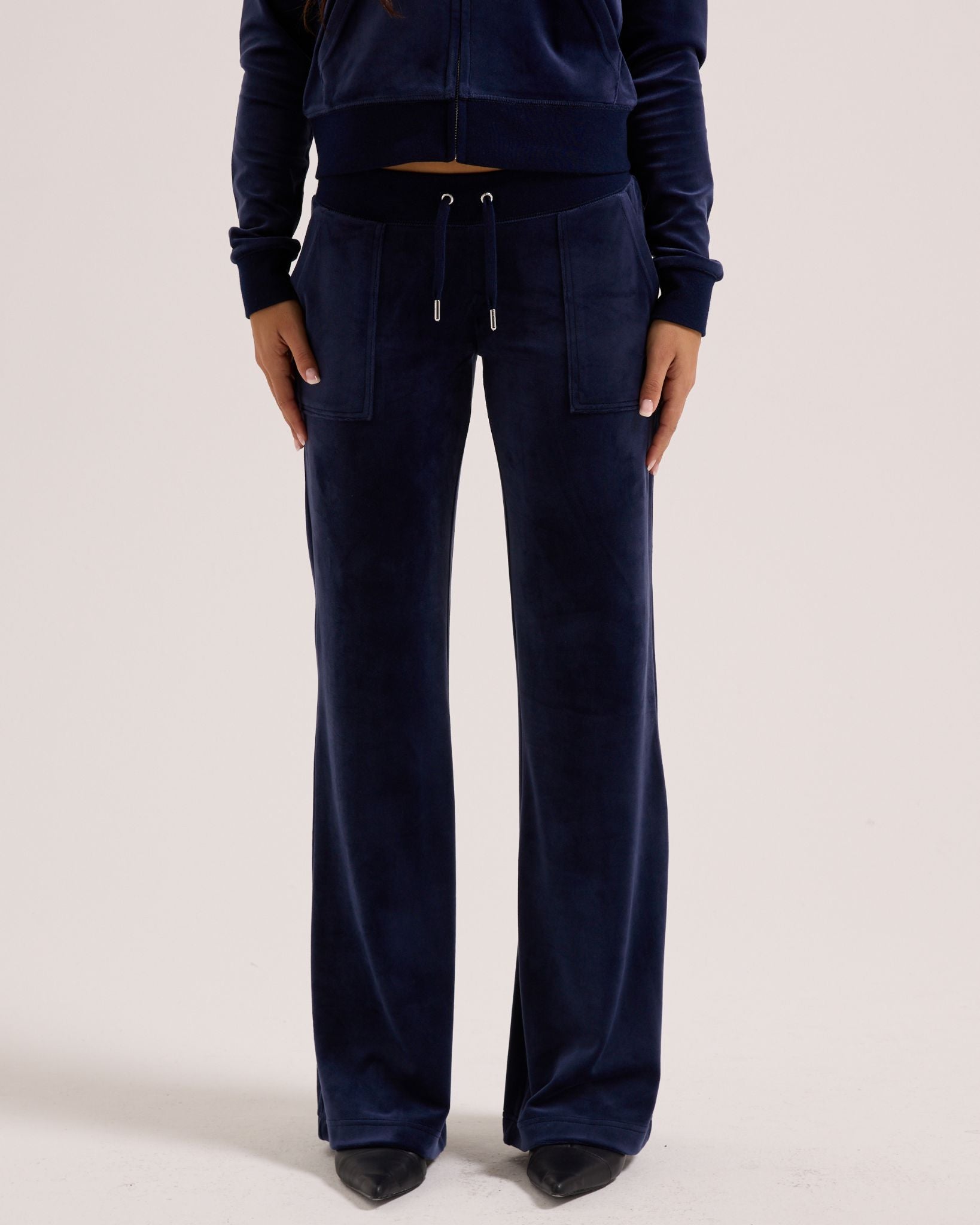 Classic Velour Layla Low Rise Pocket Flare Night Sky - Juicy Couture Scandinavia