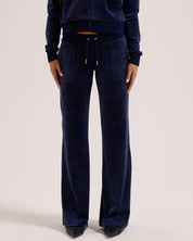 Classic Velour Layla Low Rise Pocket Flare Night Sky - Juicy Couture Scandinavia