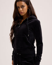 Classic Velour Robertson Zip Hoodie Black - Juicy Couture Scandinavia