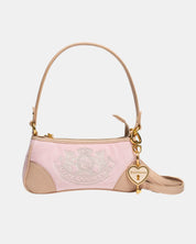 Daydreamer Crest Embroidered Shoulder Bag in Juicy Pink - Juicy Couture Scandinavia