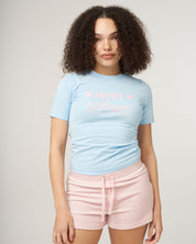 Juicy Angel Fitted T-shirt Powder Blue