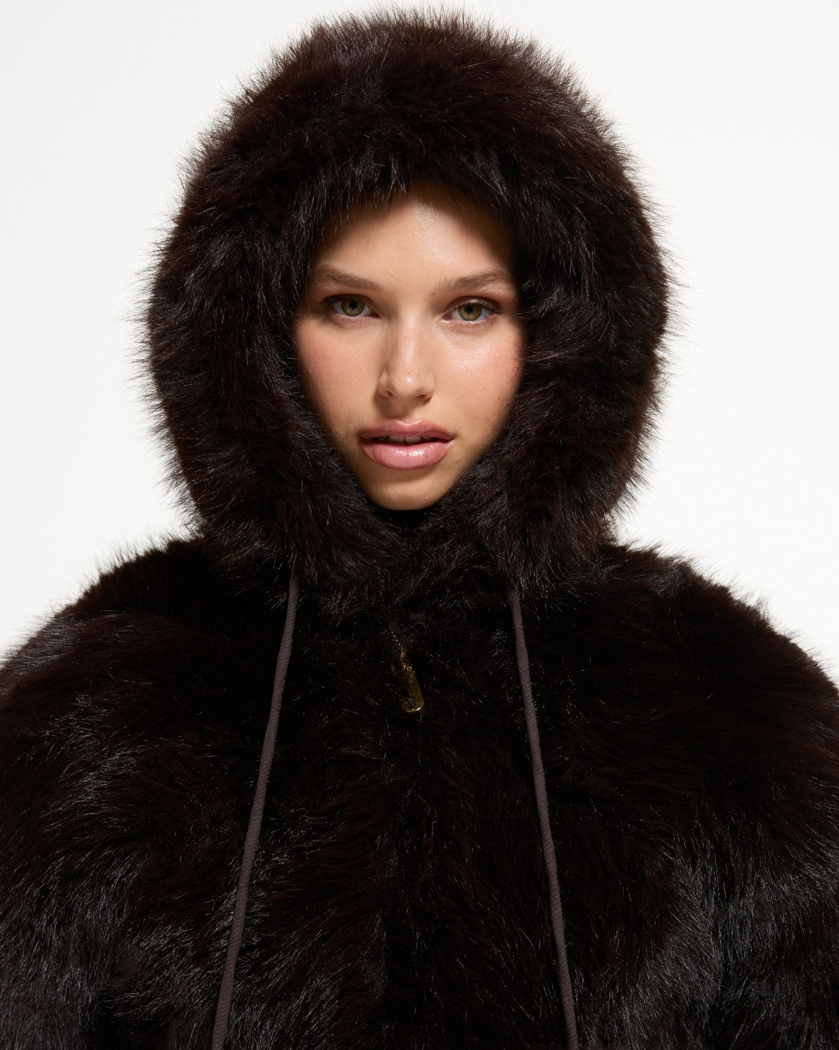 Hadi Faux Fur Jacket Java