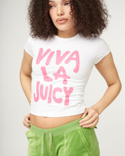 Viva La Juicy Baby T-shirt White - Juicy Couture Scandinavia