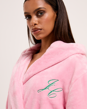 Crown Plush Hooded Robe Juicy Pink - Juicy Couture Scandinavia