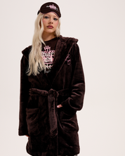 Crown Plush Hooded Robe Java - Juicy Couture Scandinavia