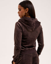 Classic Velour Robertson Zip Hoodie Java Gold - Juicy Couture Scandinavia