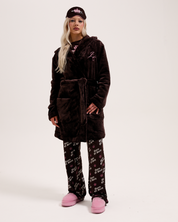 Crown Plush Hooded Robe Java - Juicy Couture Scandinavia