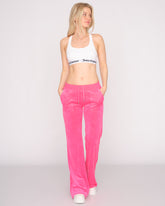 Classic Velour Layla Low Rise Pocket Flare Pink Glo - Juicy Couture Scandinavia
